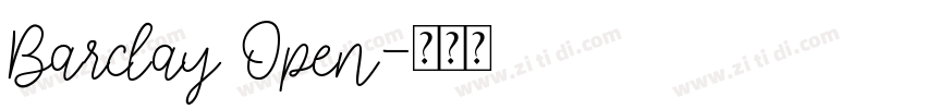 Barclay Open字体转换
